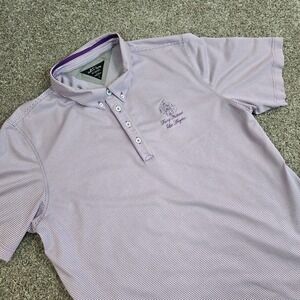 ADIDAS MENS LARGE DONALD TRUMP INTERNATIONAL GOLF CLUB PERFORMANCE POLO SHIRT